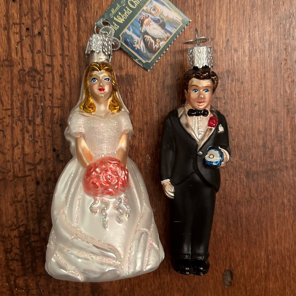 Old World Christmas Ornaments - Bride and Groom
